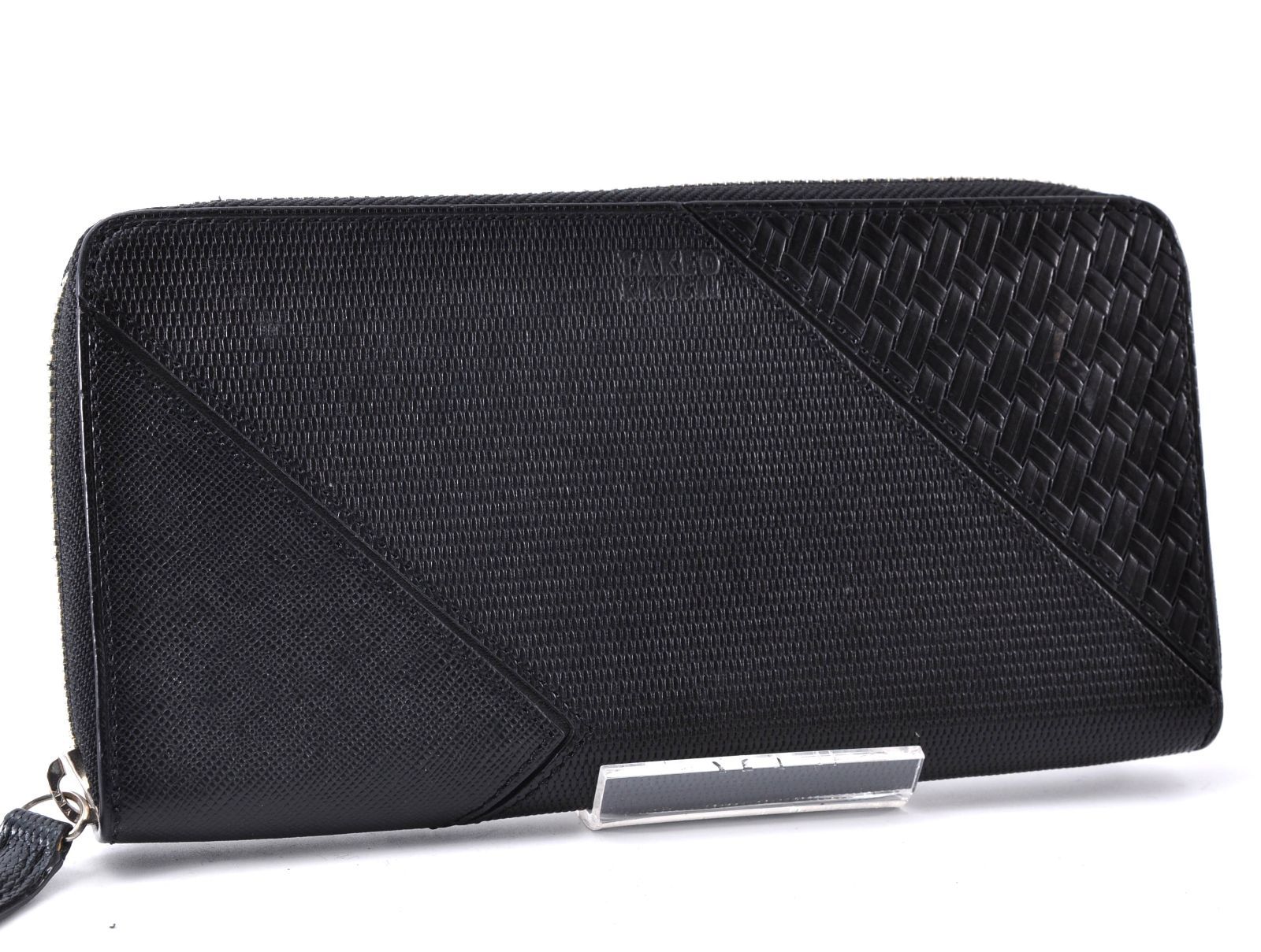 未使用 TAKEO KIKUCHI タケオキクチ Long Wallet 長財布 Men's メンズ Zip ジップ Black ブラック 黒