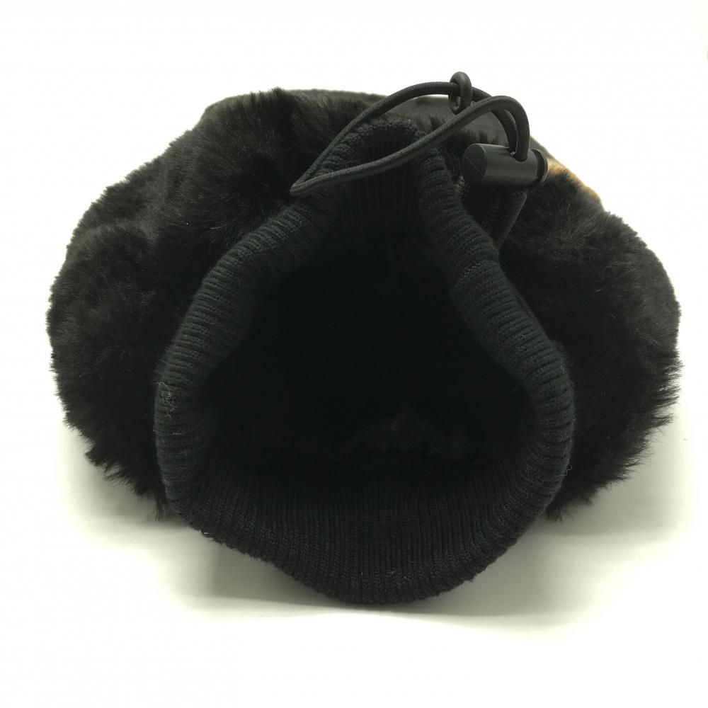 超美品】パーリーゲイツ レッグウォーマー 黒×ブラウン 一部レオパード