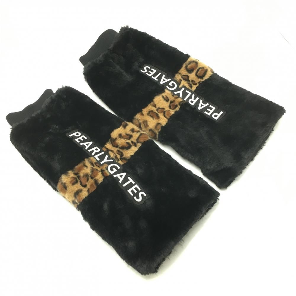 PEARLY GATES パーリーゲイツ　レッグウォーマー⭐︎豹柄⭐︎未使用品⭐︎ 超美品】パーリーゲイツ レッグウォーマー 黒×ブラウン 一部レオパード