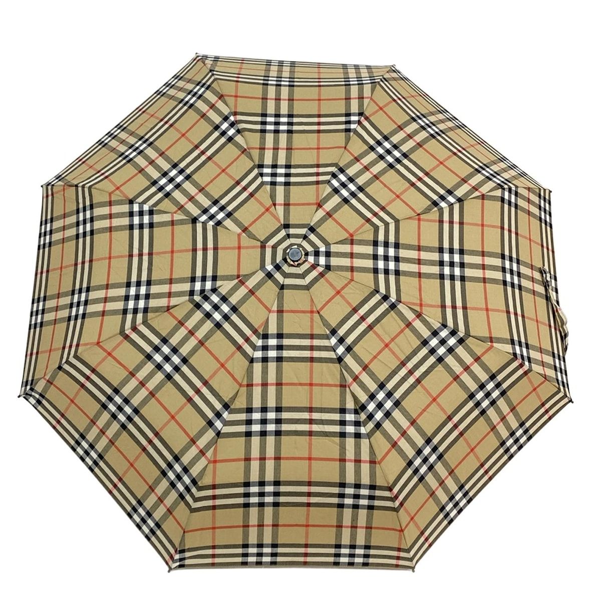Burberry's(バーバリーズ) 折りたたみ傘 - ベージュ×レッド×マルチ