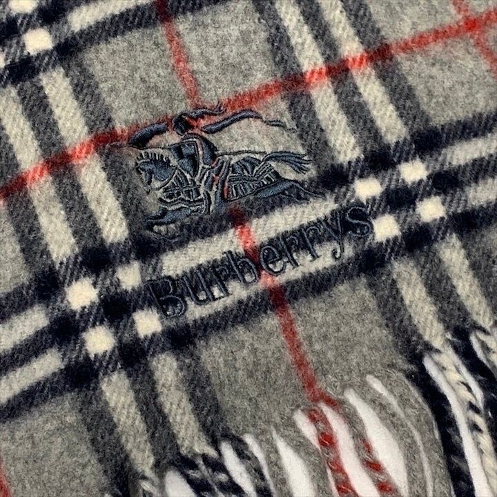 美品 Burberry バーバリー ノバチェック ウール マフラー ストール ブランド 小物 冬物 服飾 ファッション グレー r818 美品 Burberry バーバリー ノバチェック ウール マフラー ストール
