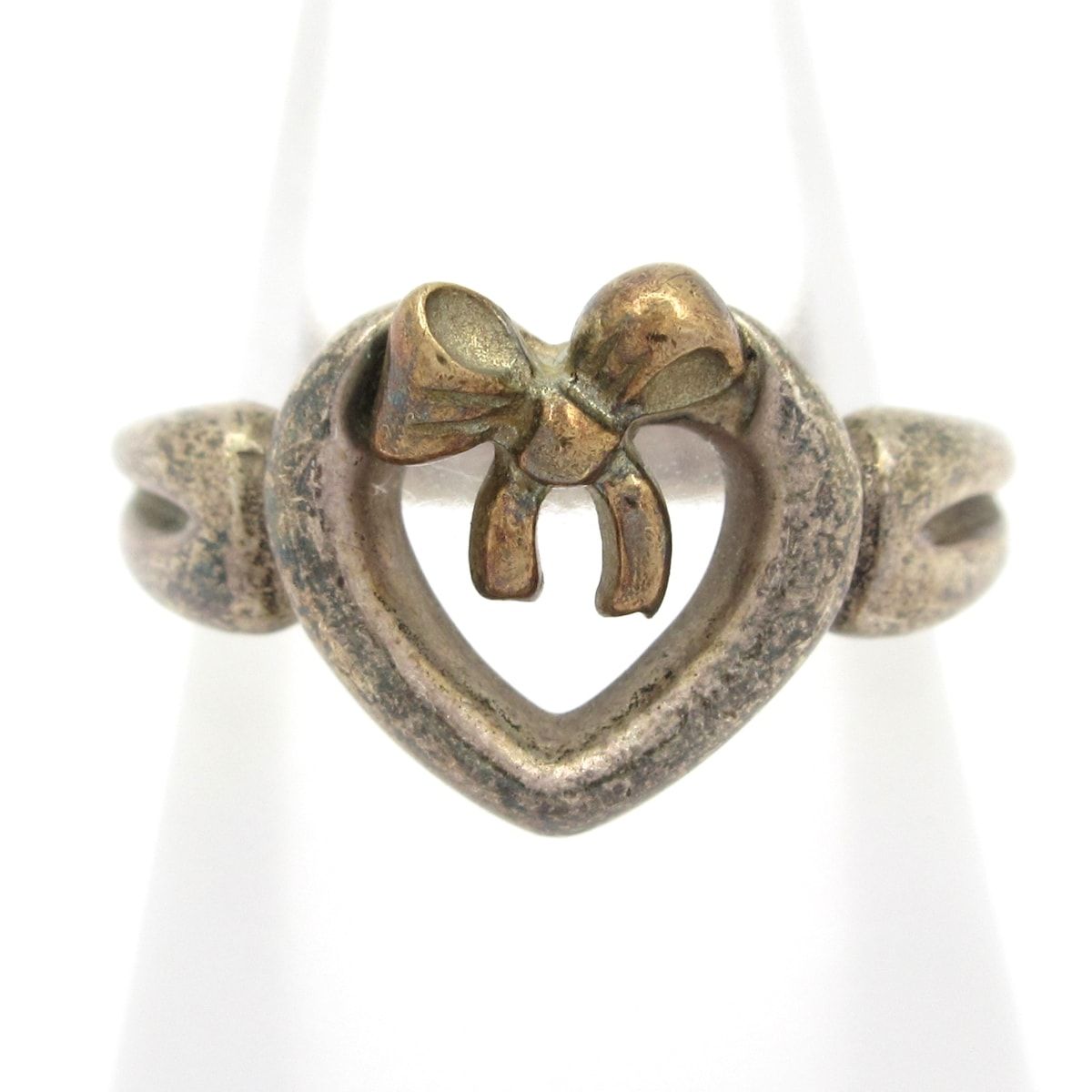 TIFFANY&Co.(ティファニー) リング - シルバー×K18YG ハート/リボン