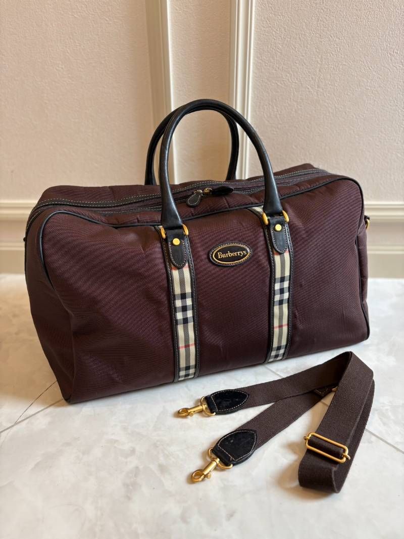 Burberrys バーバリー ボストンバッグ ブラウン ノバチェック - メルカリ