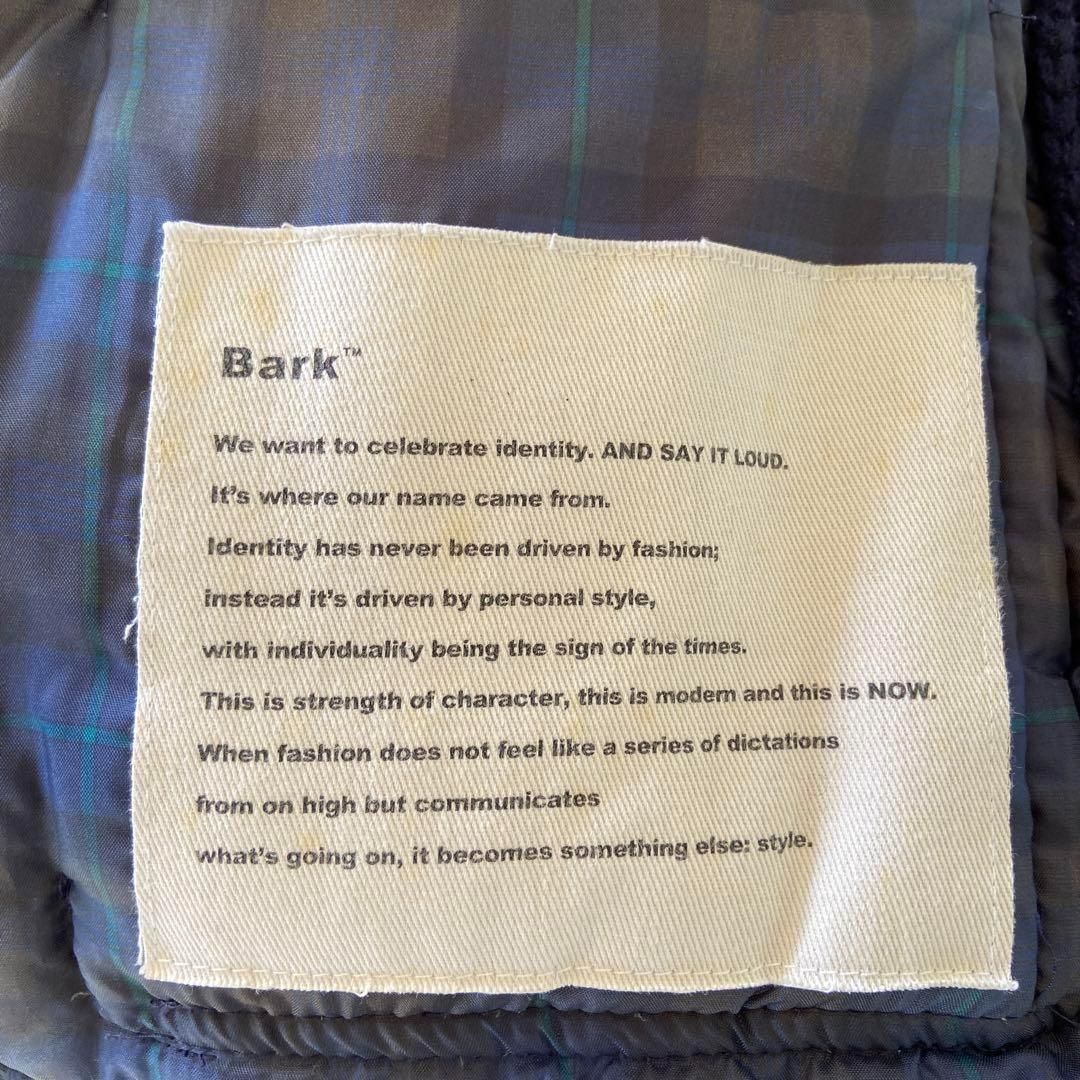 Bark バーク ニットダウンダッフルコート S ネイビー やや難 - メルカリ