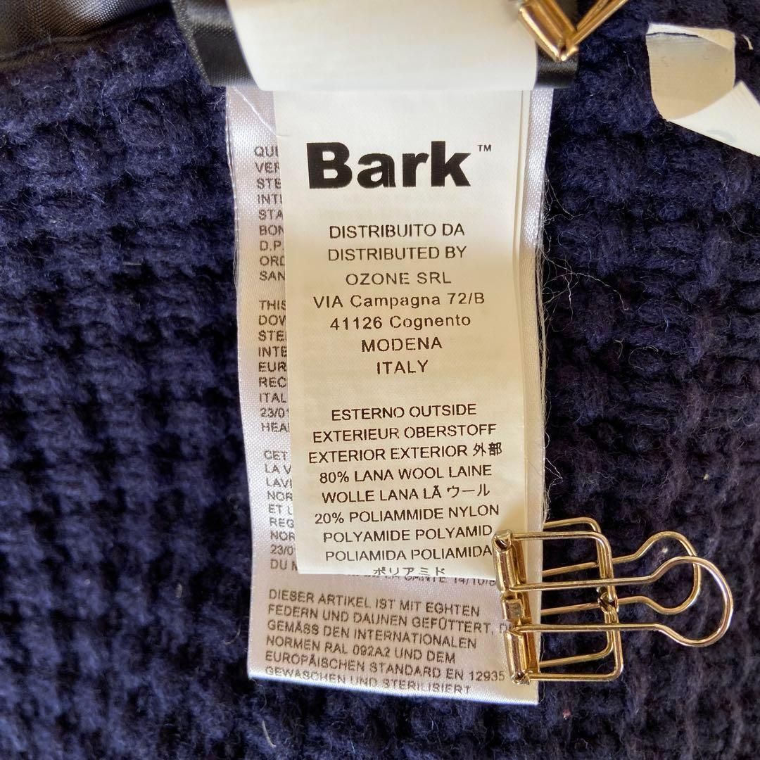 Bark バーク ニットダウンダッフルコート S ネイビー やや難 - メルカリ
