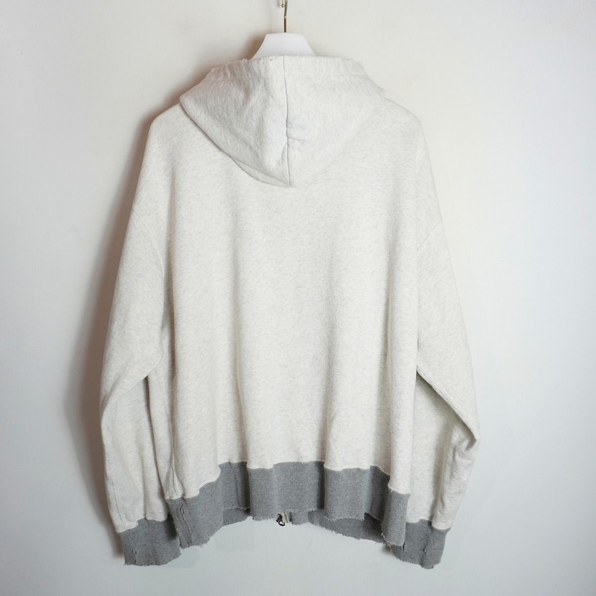 25SS ANCELLM アンセルム ZIPUP HOODIE HEATHER WHITE スウェット 