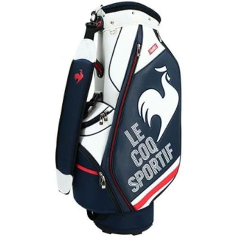 メーカー正規品 le coq sportif ルコックスポルティフ キャディバッグ LG6SCB04M 9 5型 WHNV ホワイト ネイビー