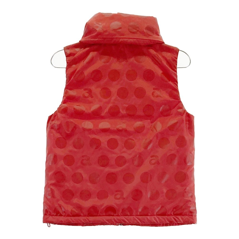 サイズ：36 ARCHIVIO アルチビオ 中綿ジップベスト ドット柄 レッド系