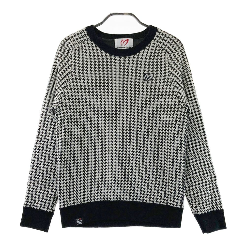 サイズ：1 MASTER BUNNY EDITION マスターバニーエディション  裏地付 ニットセーター 総柄 ブラック系 [240101609387] ゴルフウェア レディース ストスト