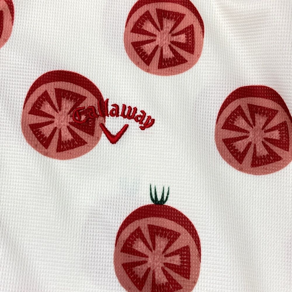 サイズ：M CALLAWAY キャロウェイ 半袖ポロシャツ トマト柄 ホワイト系