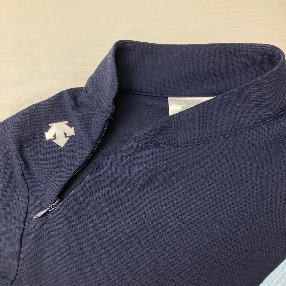 サイズ：S DESCENTE GOLF デサントゴルフ ハーフジップ 半袖Tシャツ