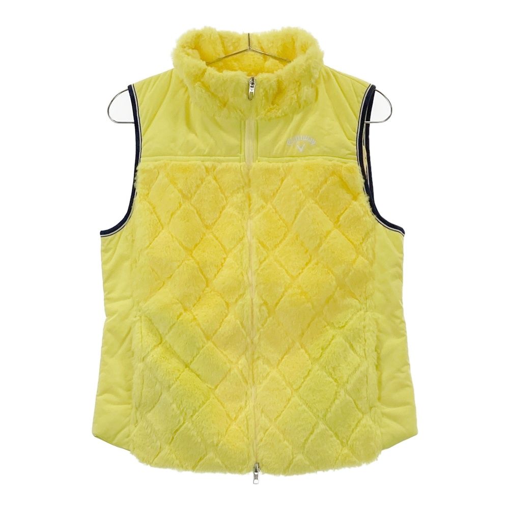 新品・未使用 キャロウェイ 中綿 ベスト イエロー LLサイズ サイズ：L CALLAWAY キャロウェイ ファー切替 中綿ベスト イエロー系