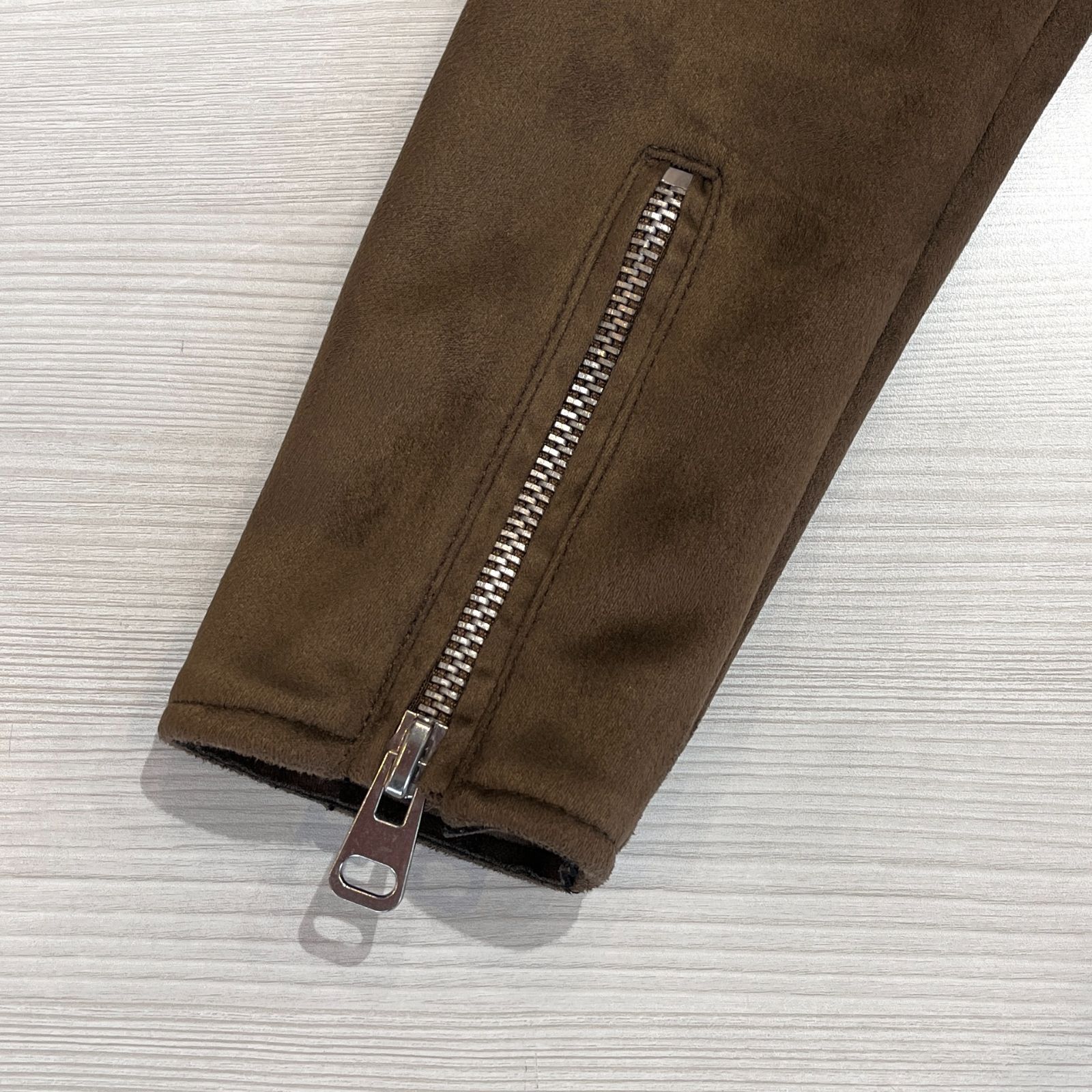 ZARA BASIC】フェイクスエード ダブルライダースジャケット 長袖