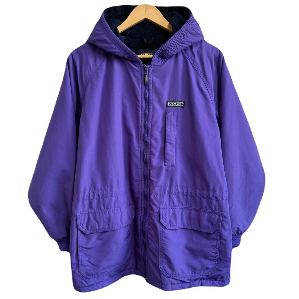 90's LAND'S END ランズエンド ナイロンジャケット フリースライニング