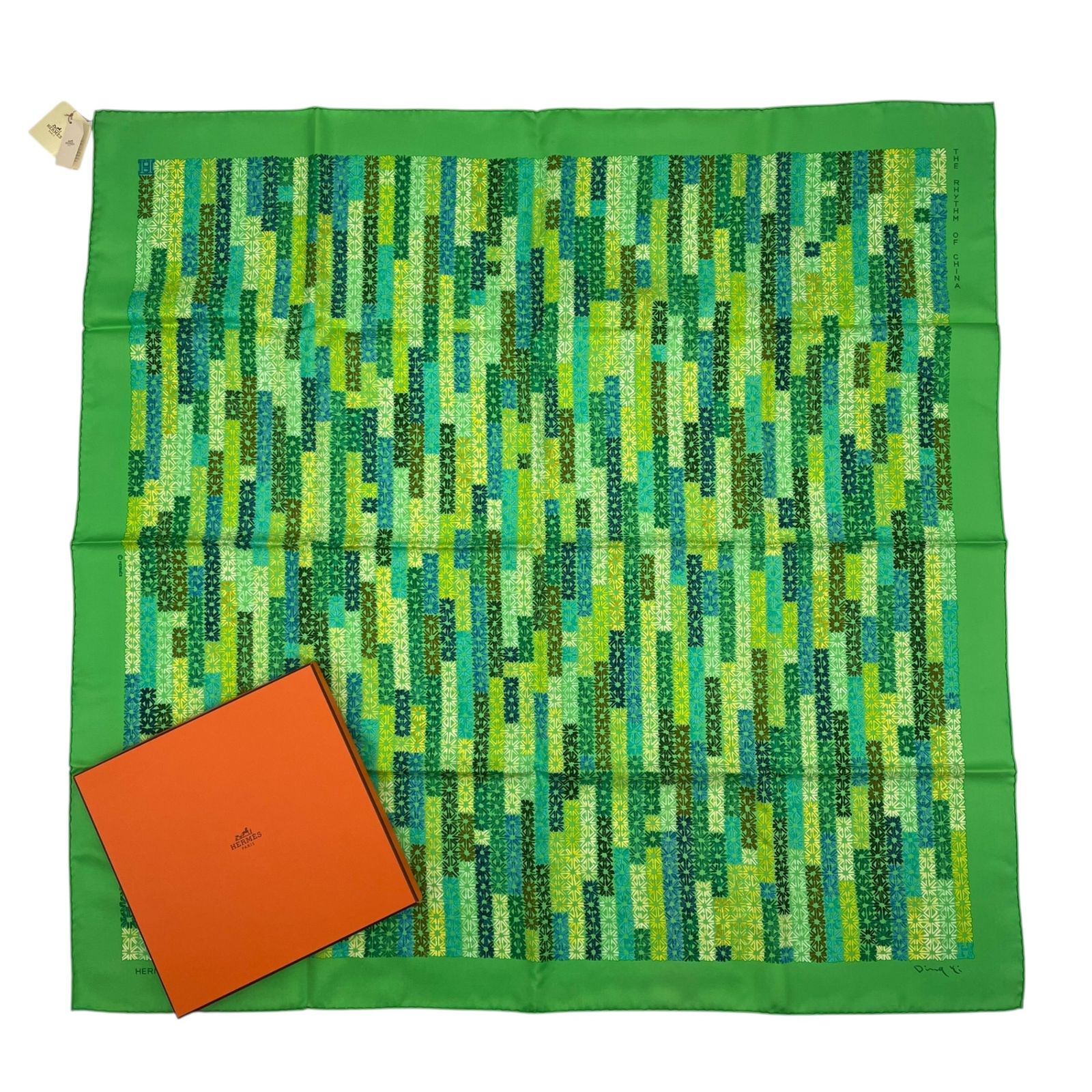 未使用品 HERMES エルメス カレ90 シルク スカーフ The Rhythm of