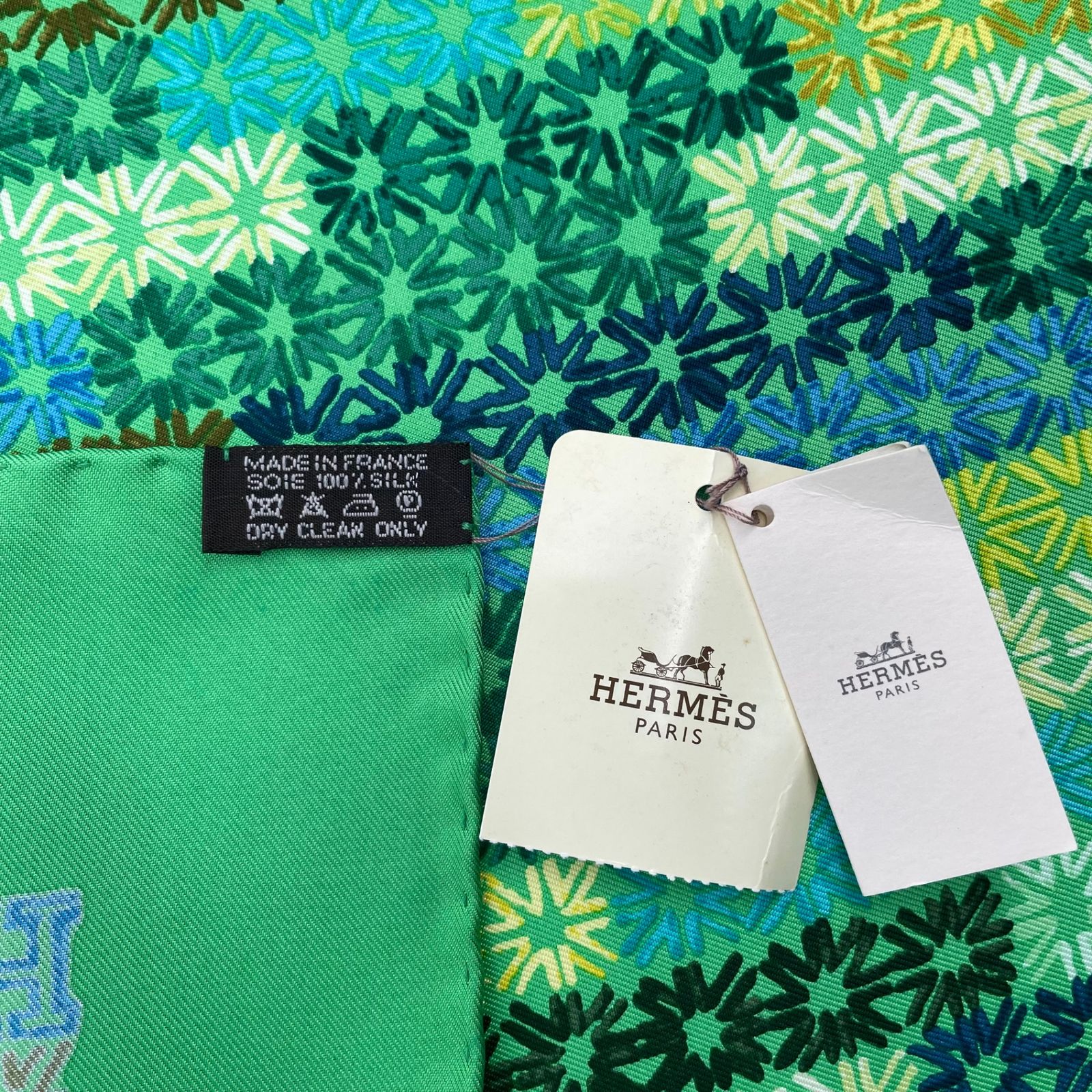 未使用品 HERMES エルメス カレ90 シルク スカーフ The Rhythm of 