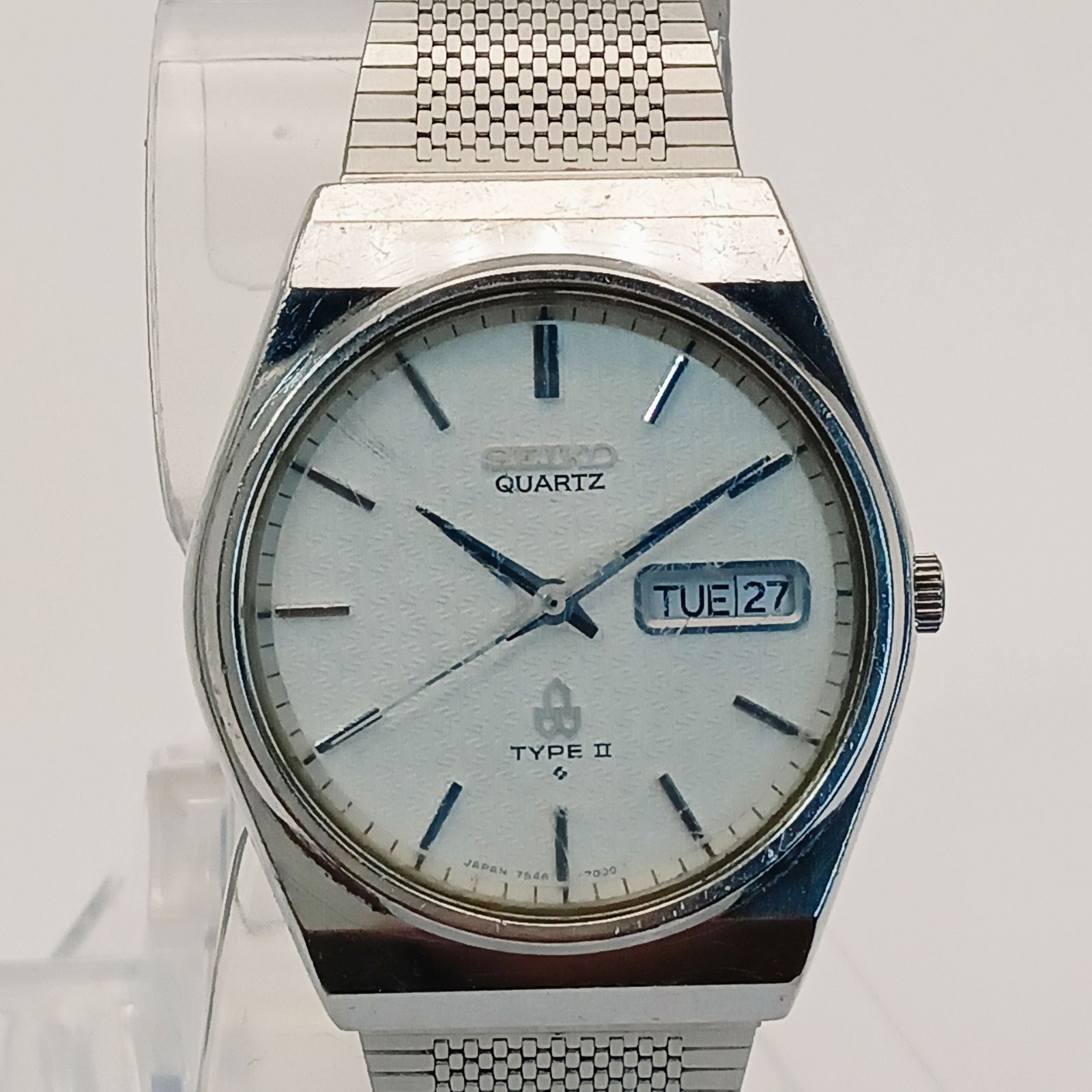 稼働 良品】0127-3 SEIKO TYPEⅡ セイコー タイプ2 メンズ腕時計 7546 