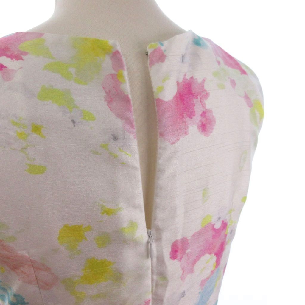 チェスティ Chesty ノースリーブワンピース ひざ丈 花柄 白 ホワイト 1  