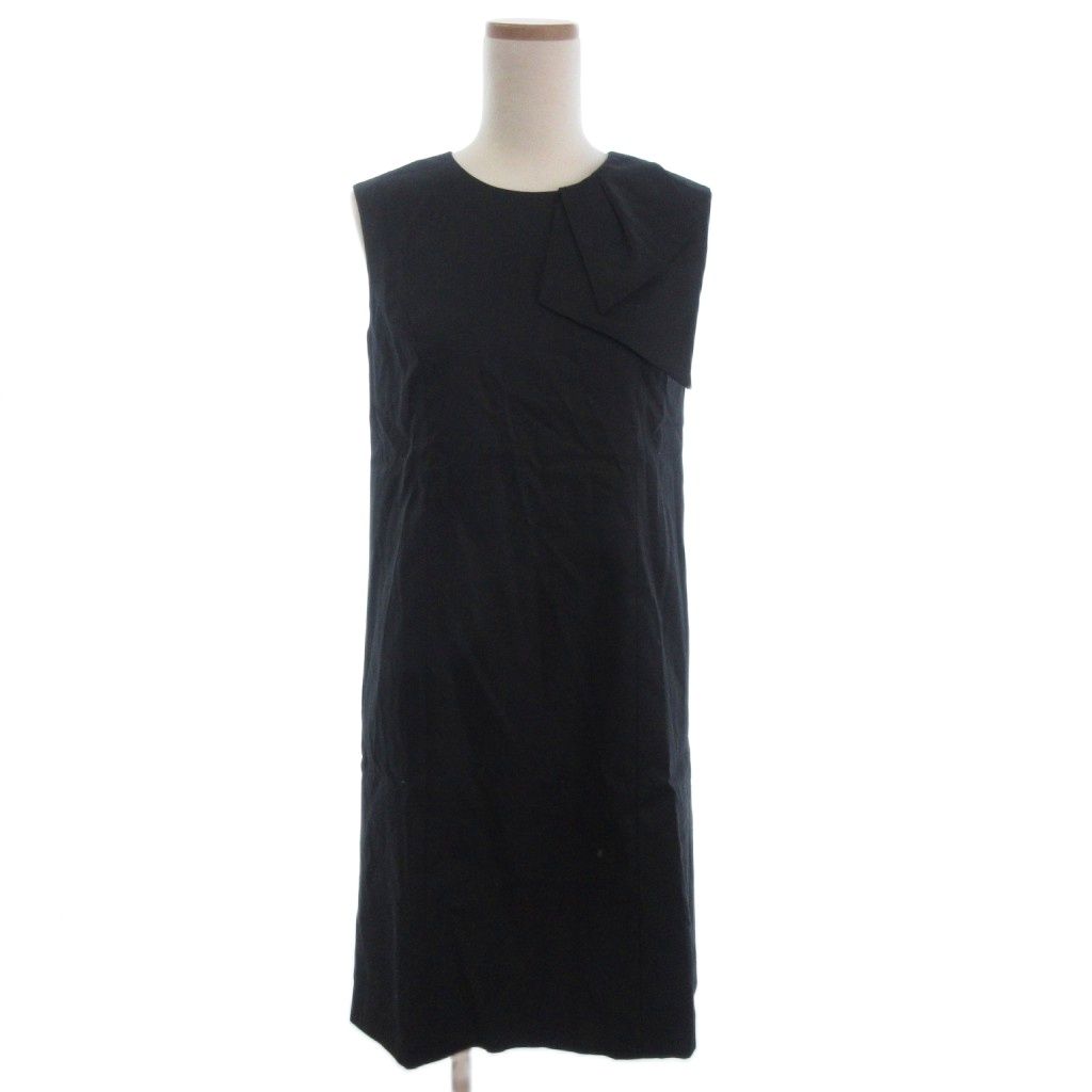 ルネ Rene ノースリーブワンピース ひざ丈 ボックス 5726010 黒