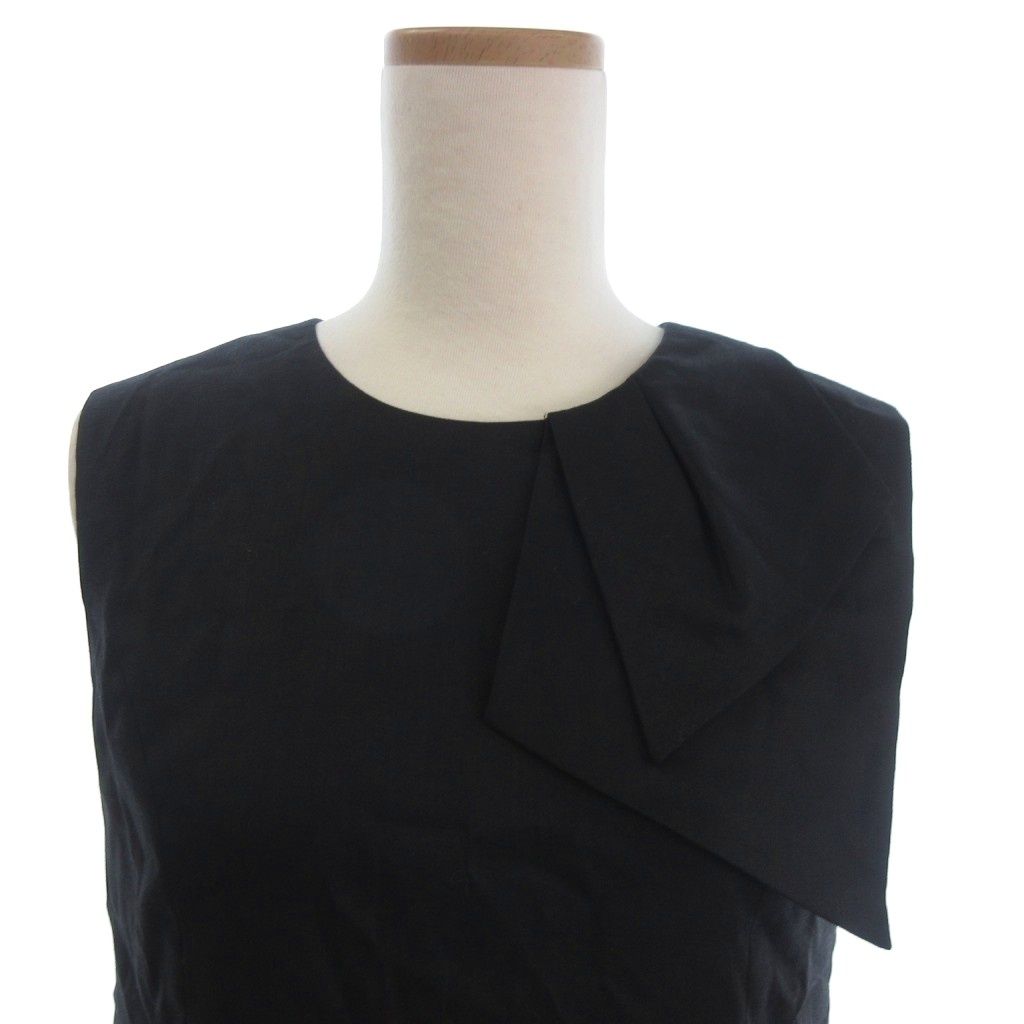 ルネ Rene ノースリーブワンピース ひざ丈 ボックス 5726010 黒