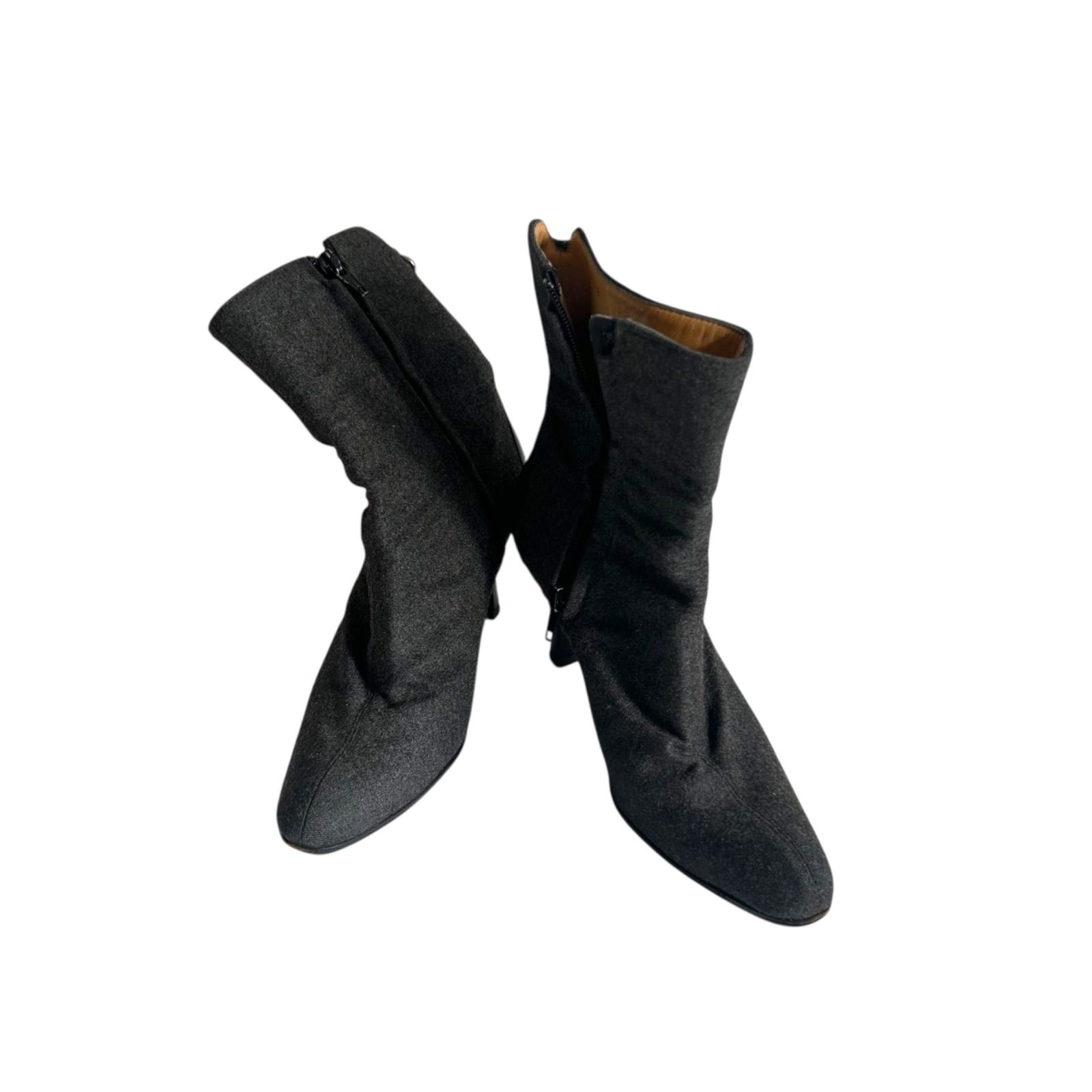 CELINE セリーヌ ショートブーツ グレー レディース 36サイズ【DD132