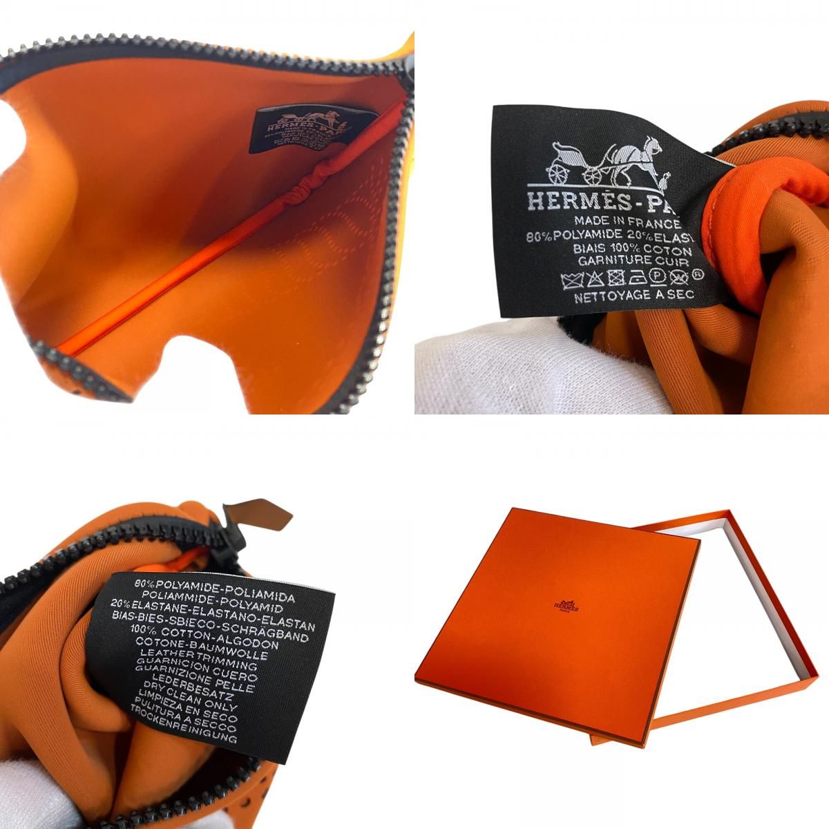 HERMES エルメス コスメ マルチ ネオバン カノエH PM ポーチ オレンジ 