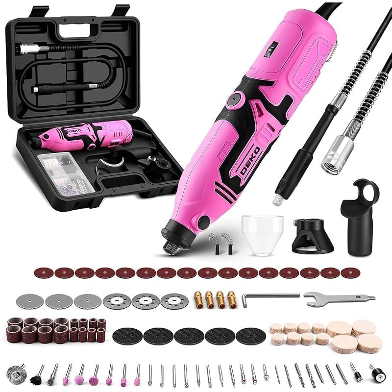 DEKOPROミニルーター 6段変速可能 127点組 付属品 8000~35000RPM回転