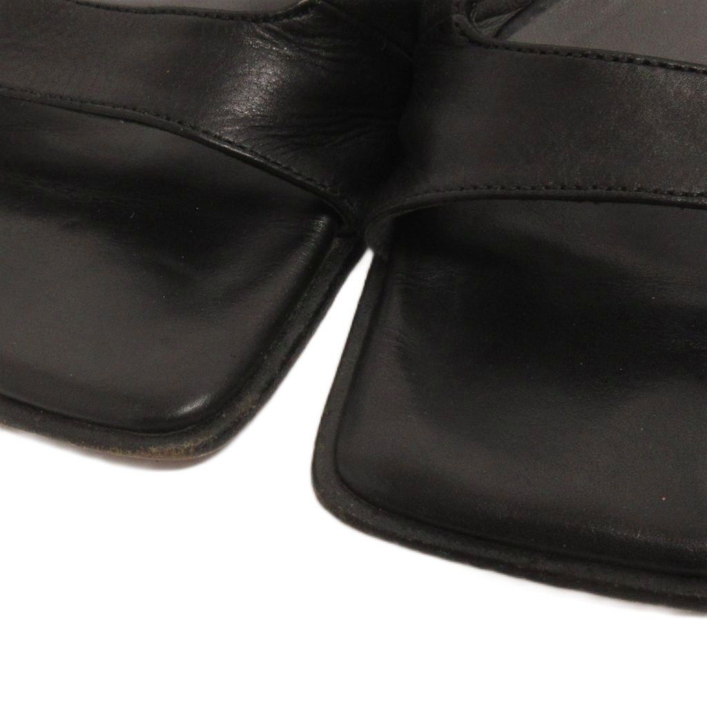 バリー BALLY レザー ストラップ サンダル ブラック 4.5EU 7US 約24.5