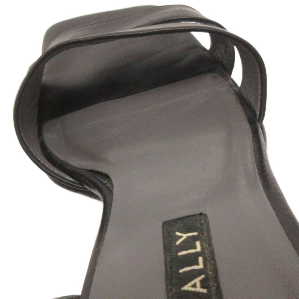 バリー BALLY レザー ストラップ サンダル ブラック 4.5EU 7US 約24.5