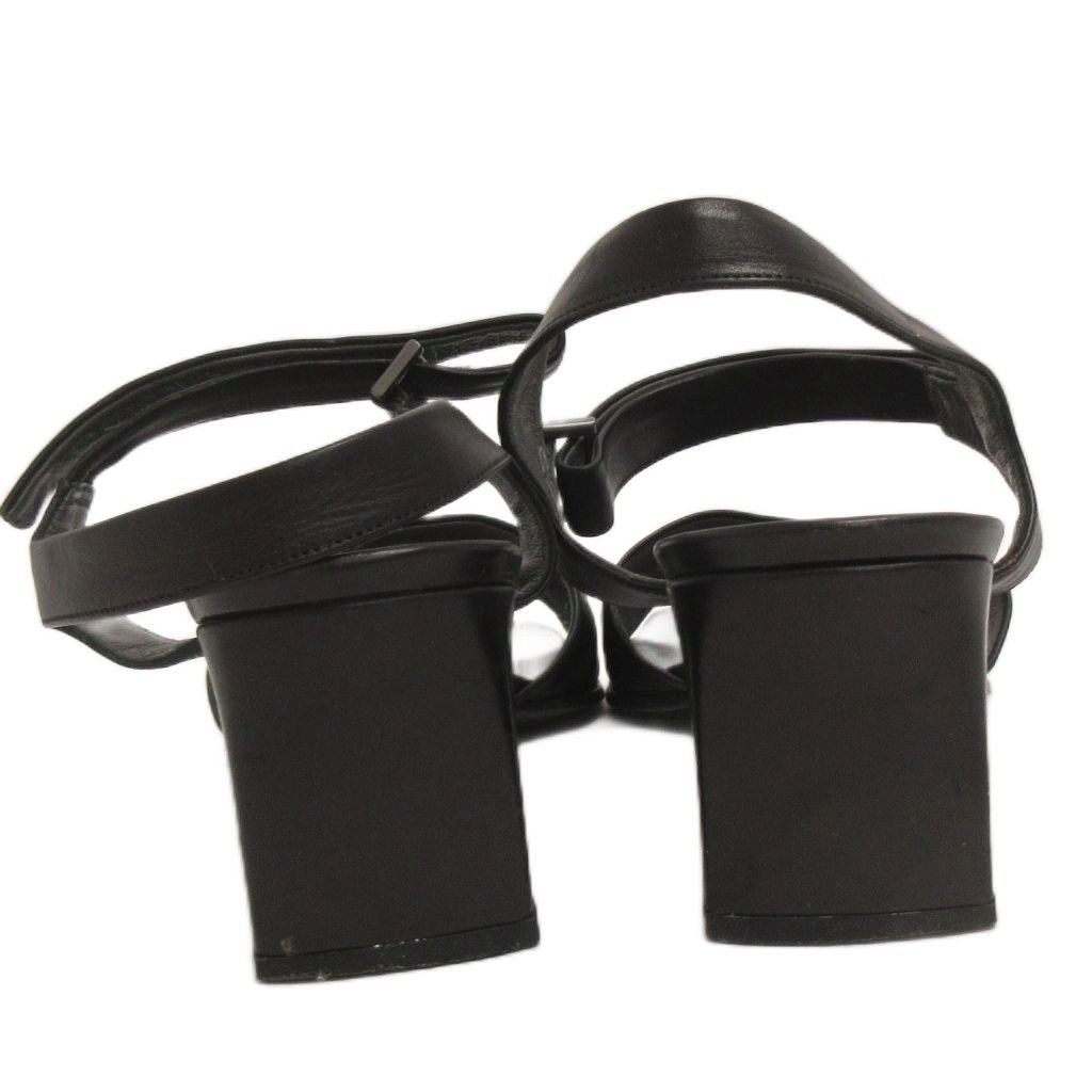 BALLY EMMA FLAT バリー レザー ダブルストラップ サンダル バリー BALLY レザー ストラップ サンダル ブラック 4.5EU 7US 約24.5