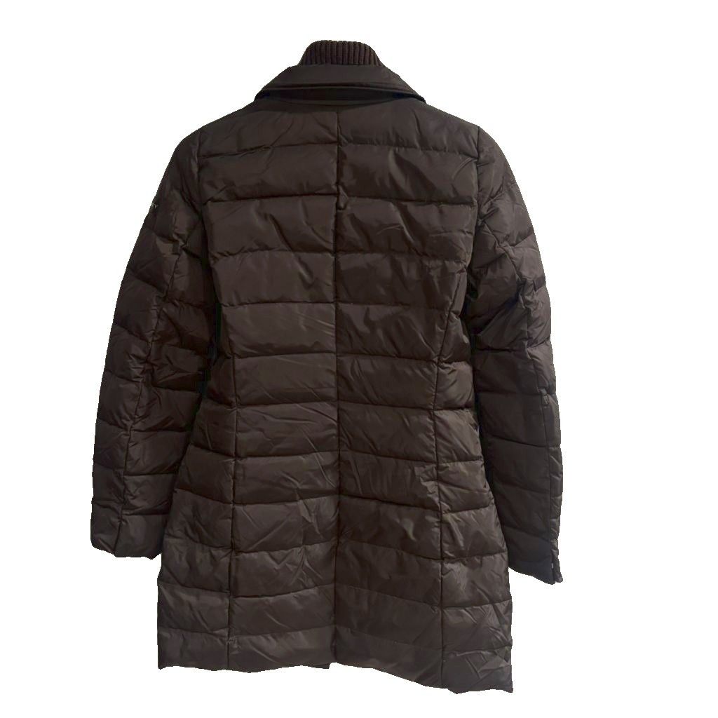 PEUTEREYダウンコート ダークブラウンサイズ40 美品 ピューテリー PEUTEREY コート ダウン ナイロン 40 茶 ブラウン □TC