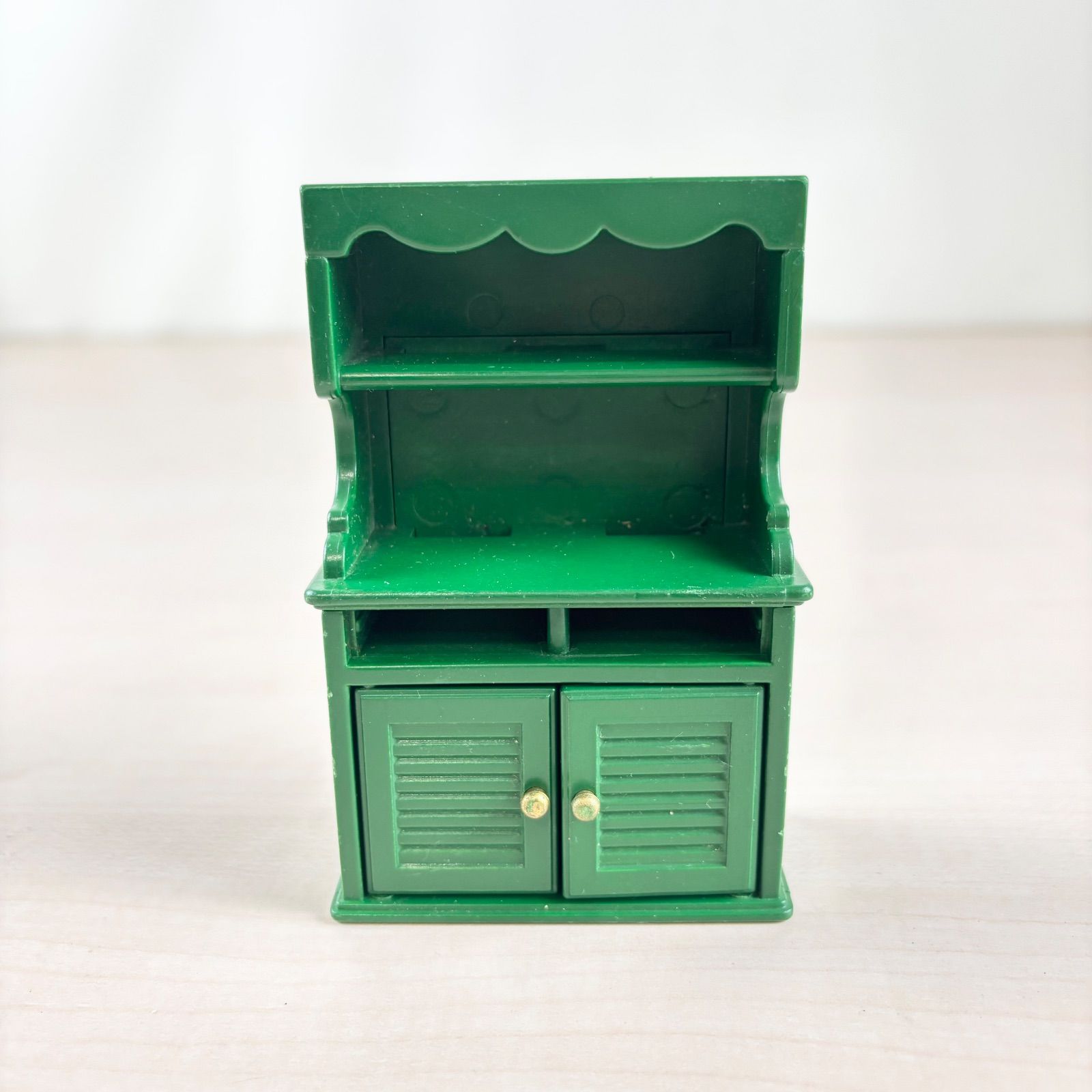 初期】シルバニアファミリー 緑の家具 セット③ 食器棚 クローゼット