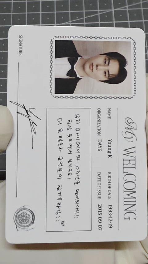 DAY6 ヨンケイ(Young K) MYトレカキット (3枚) - メルカリ