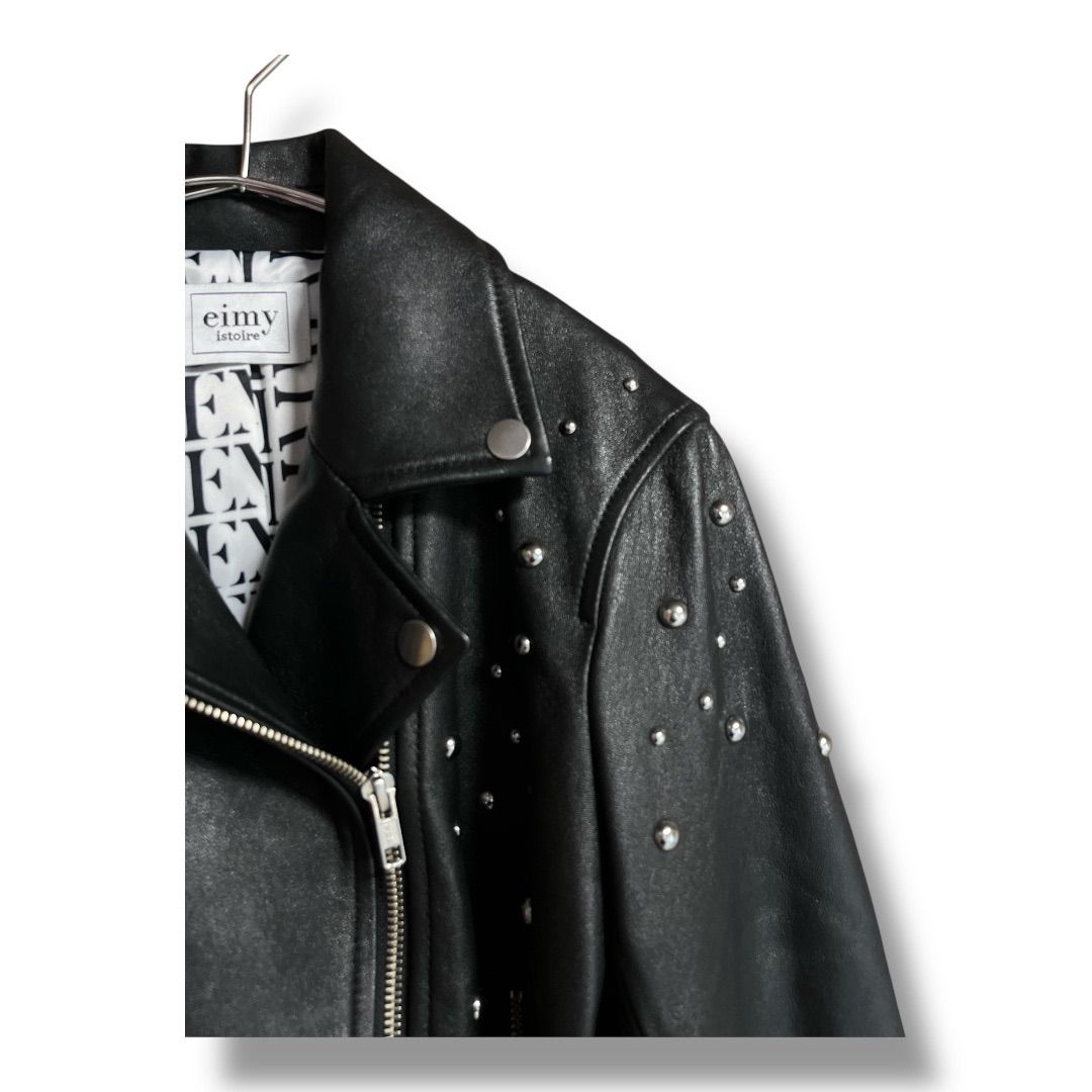 eimy istoire エイミーイストワール スタッズリアルレザーライダース