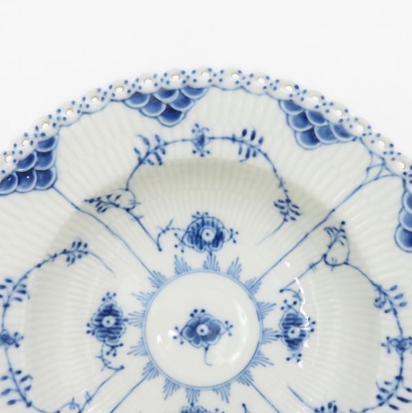 ロイヤルコペンハーゲン フルレース□ブルーフルーテッド フルレース