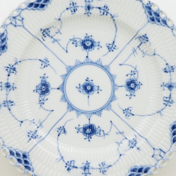 ロイヤルコペンハーゲン　ブルーフルーテッド フルレース ディナープレート ブルーフルーテッド フルレース プレート 17cm|ロイヤル