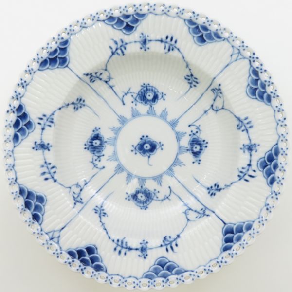 ロイヤルコペンハーゲン フルレース□ブルーフルーテッド フルレース