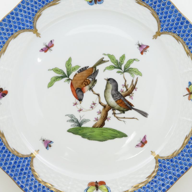 ヘレンド　ロスチャイルドバード　ブルースケール　プレート ロスチャイルド・バード ブルースケール] ティーカップ&ソーサー