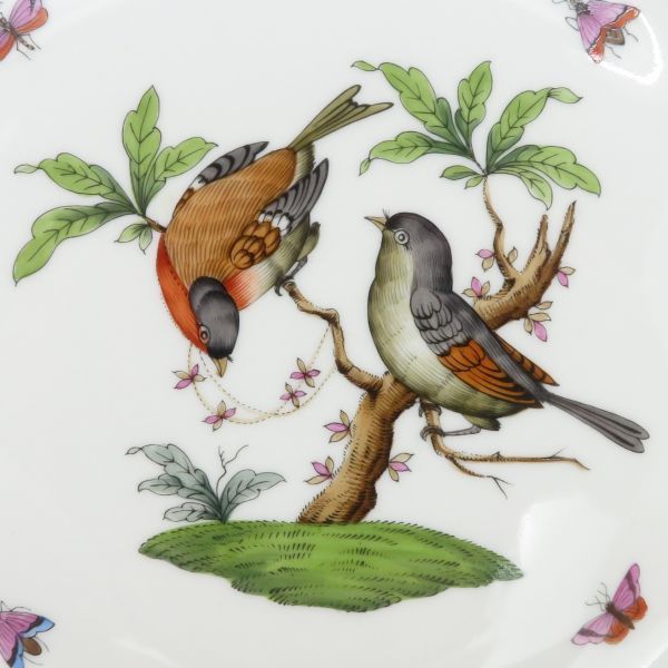 ヘレンド プレート□ロスチャイルドバード ブルースケール ディナー