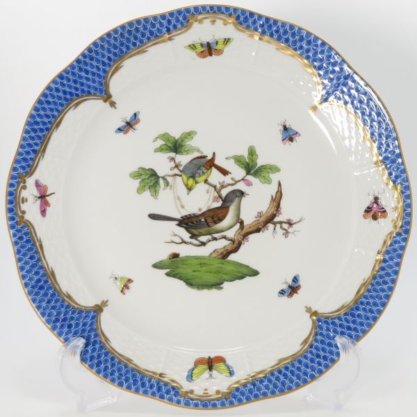 モアヘレンド　ロスチャイルド　バード　ブルースケールプレートハンドペイント ヘレンド ロスチャイルド バード ブルースケール プレート ハンドペイント