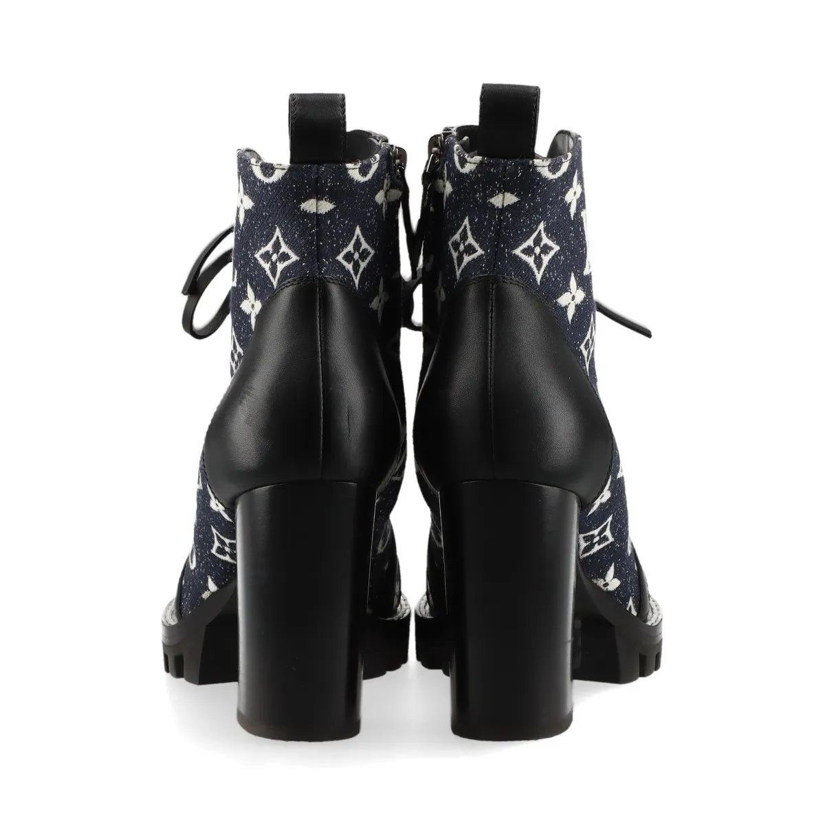 美品 ルイヴィトン スタートレイルライン モノグラム デニム レザー