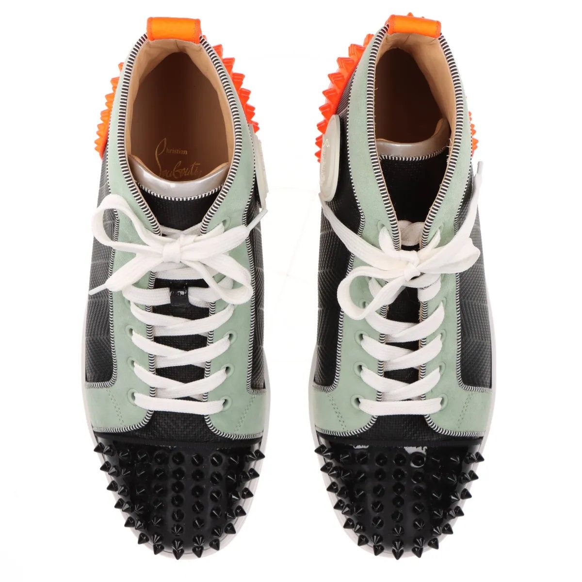 極美品 クリスチャンルブタン スパイクスタッズ レザー ハイカット