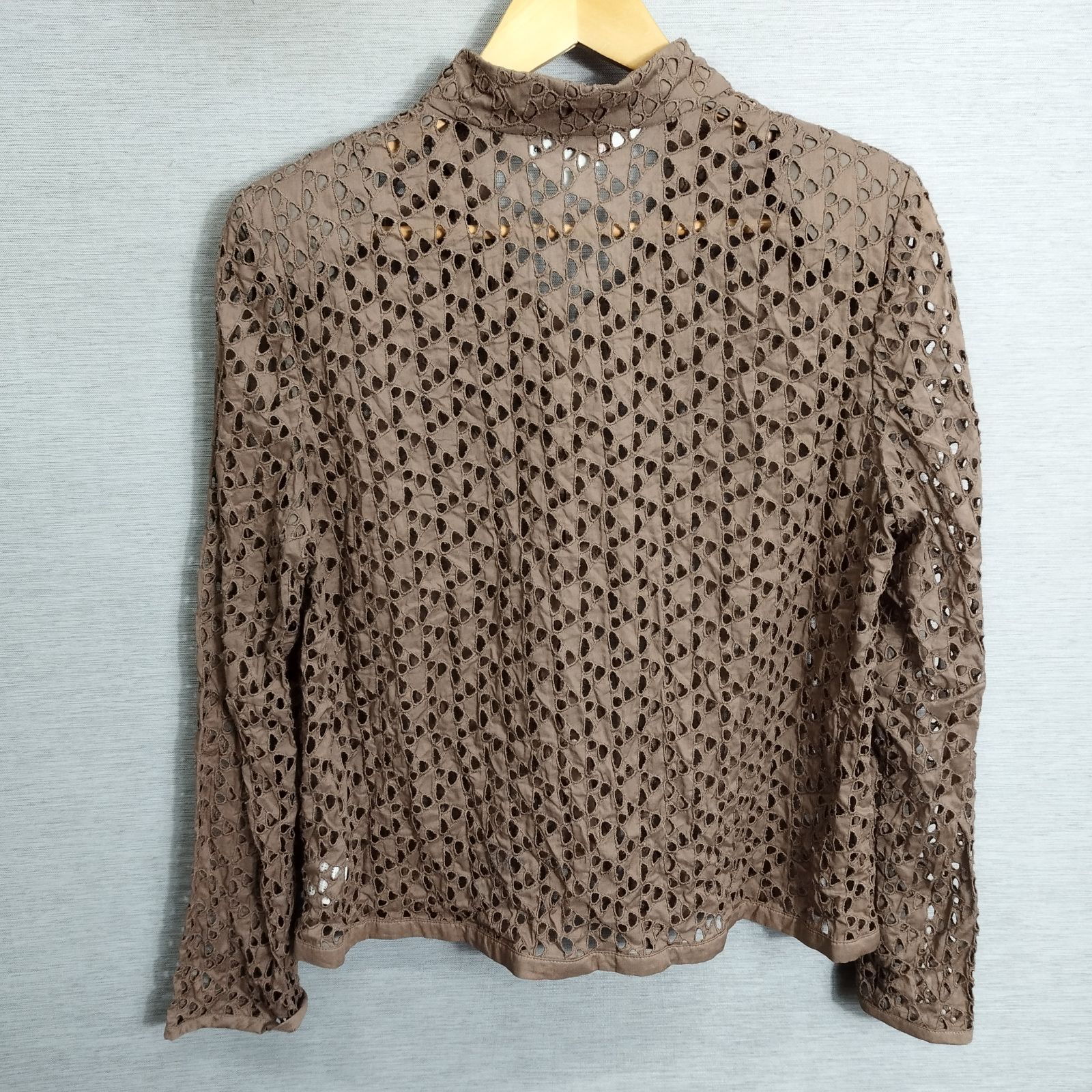 HARDY AMIES ハーディーエイミス パンチングレース シャツ ブラウス 