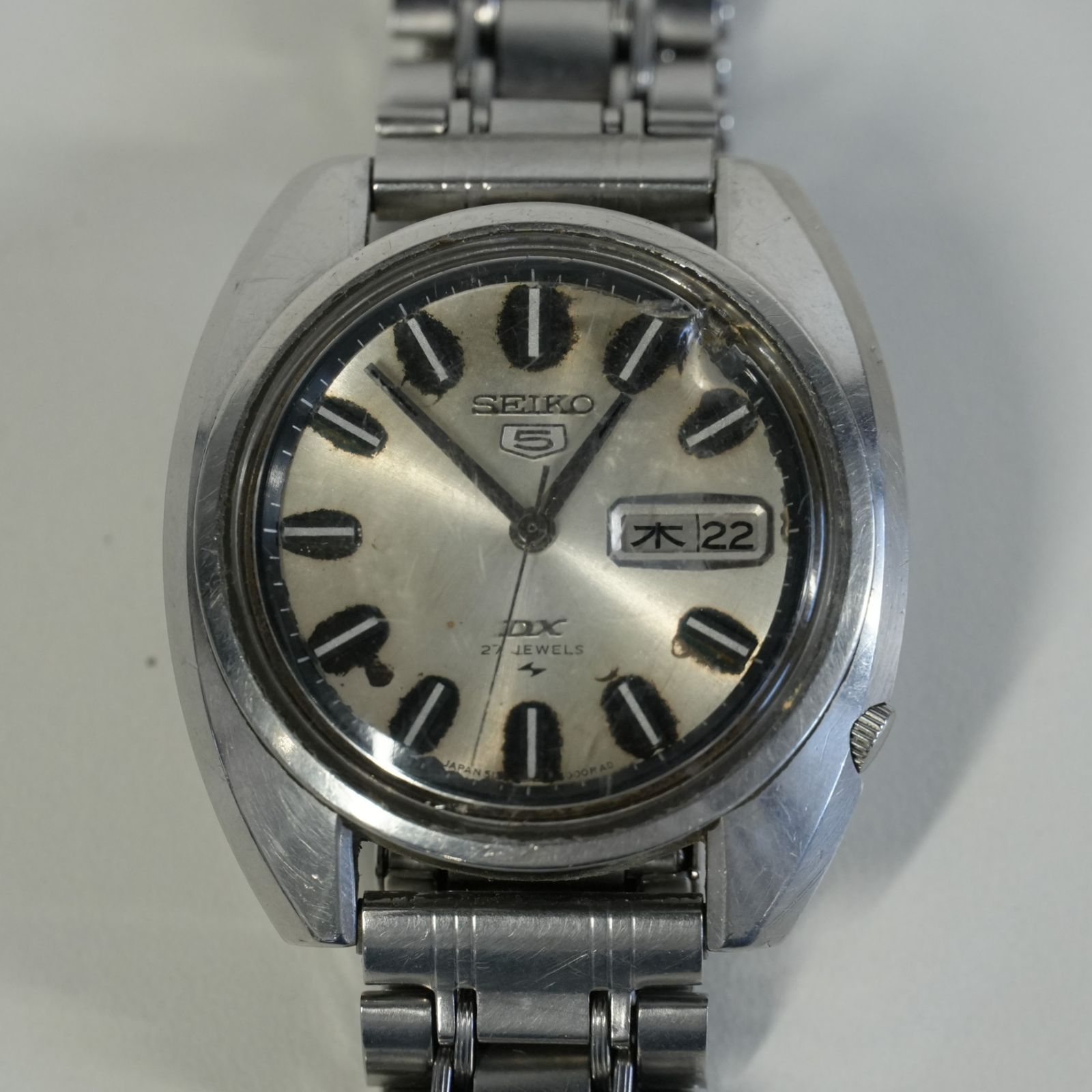 IM] ジャンク品 セイコー SEIKO5 DX 27石 5139-6000 デイデイト 腕時計