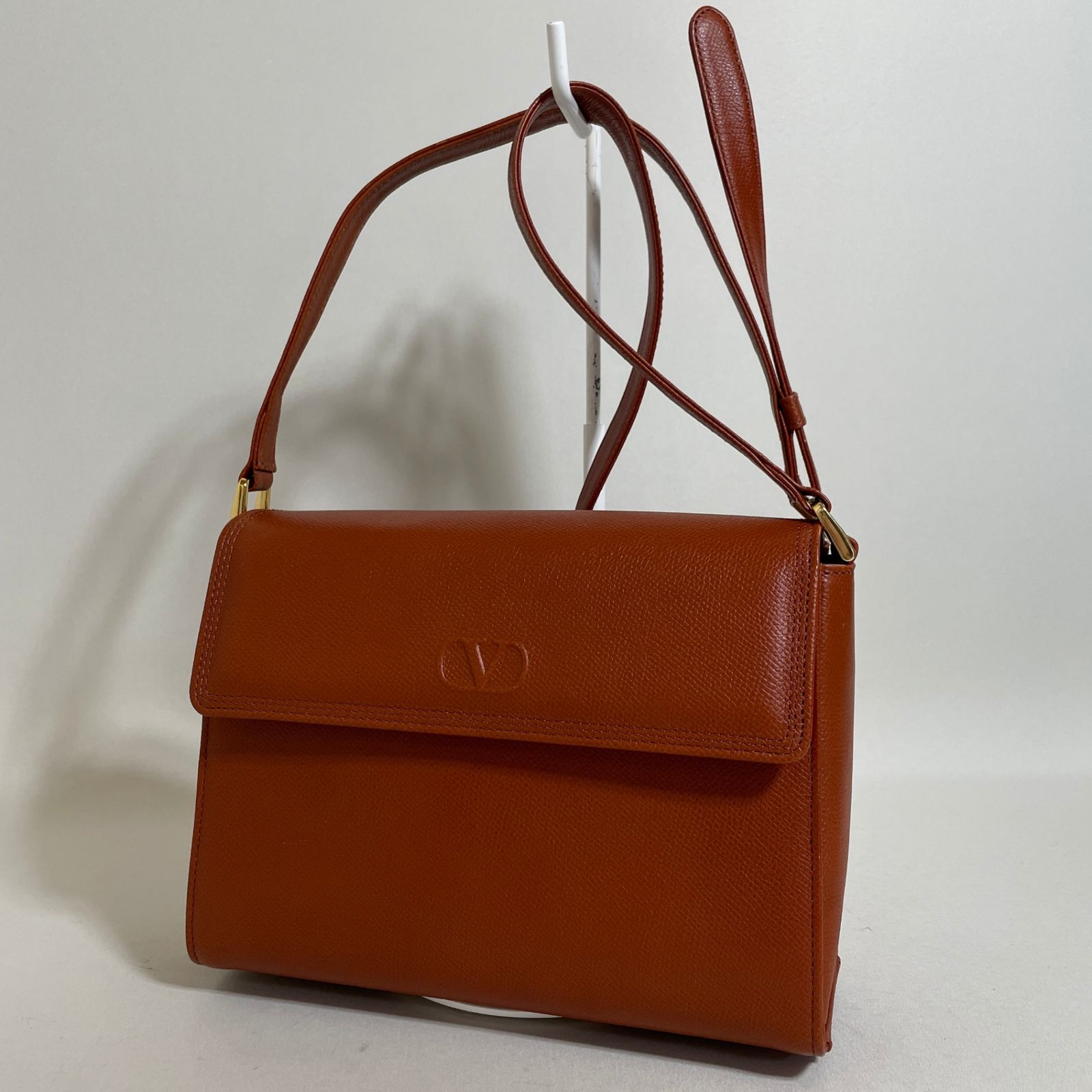 2512-207｜美品｜ヴァレンティノ ショルダーバッグ レザー ブラウン 2512-207｜美品｜ヴァレンティノ ショルダーバッグ レザー ブラウン