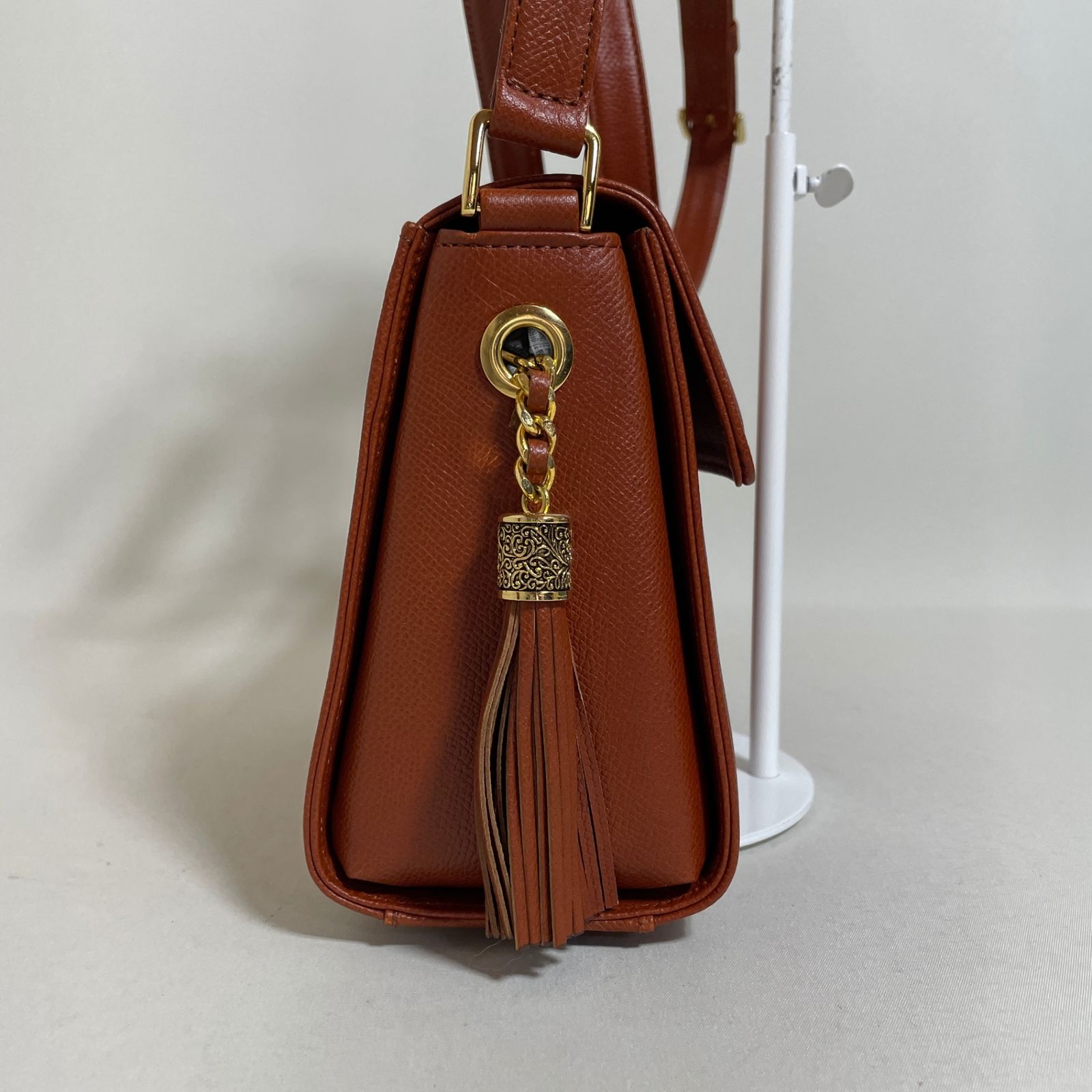 2512-207｜美品｜ヴァレンティノ ショルダーバッグ レザー ブラウン