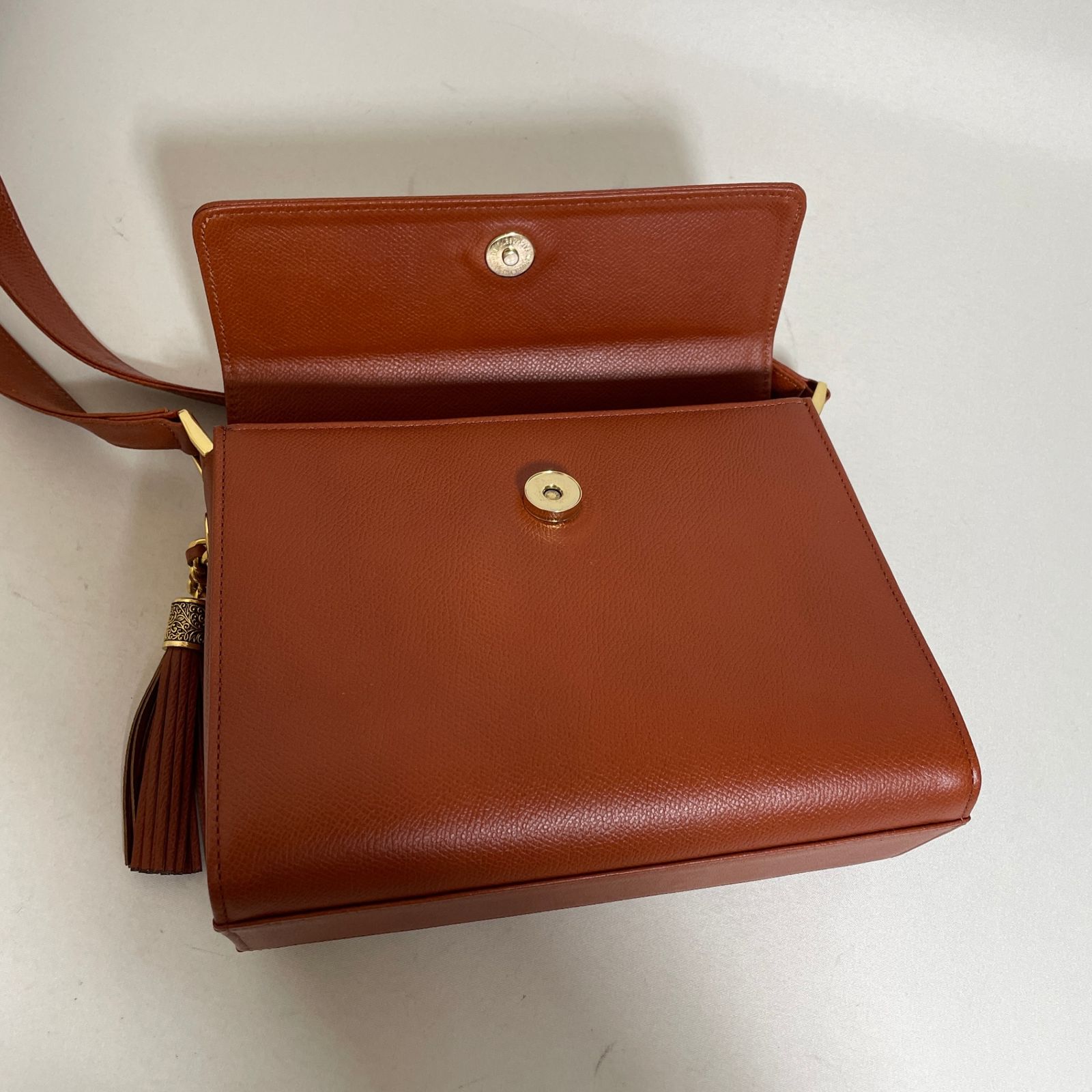 2512-207｜美品｜ヴァレンティノ ショルダーバッグ レザー ブラウン