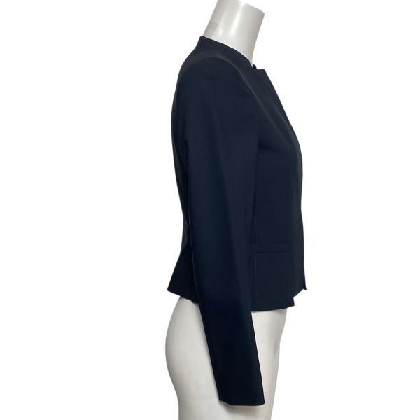 EPOCA　ノーカラージャケット ネイビー 40 EPOCA」 ノーカラージャケット 40 ネイビー レディース Lサイズ