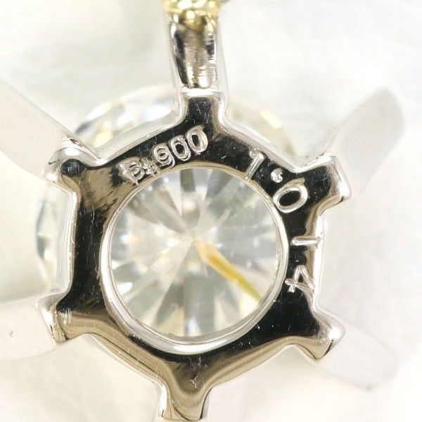 PT900 PT850 ネックレス necklace ダイヤ 1.014 SI1 鑑別書 総重量約
