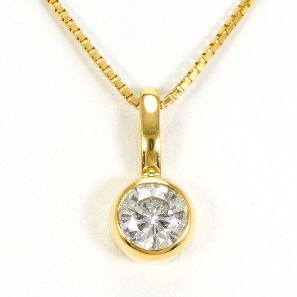 K18YG　ネックレス　necklace　ダイヤ　0.32　鑑別書　総重量約2.4g　約45cm 45,798円
